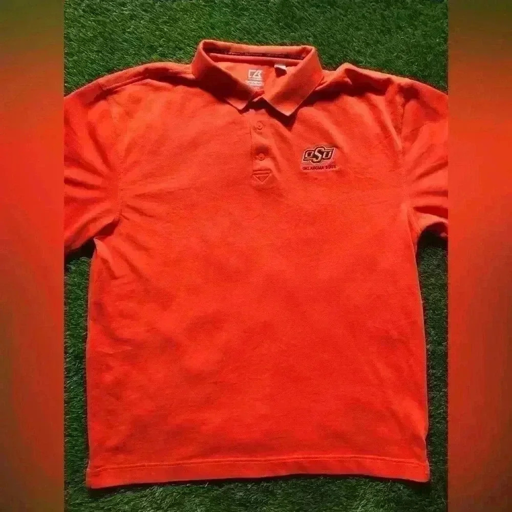 Cutter &‎ Buck OSU Size 3XL  Polo Dri-Fit Men’s Orange Shirt Short Sleeve
